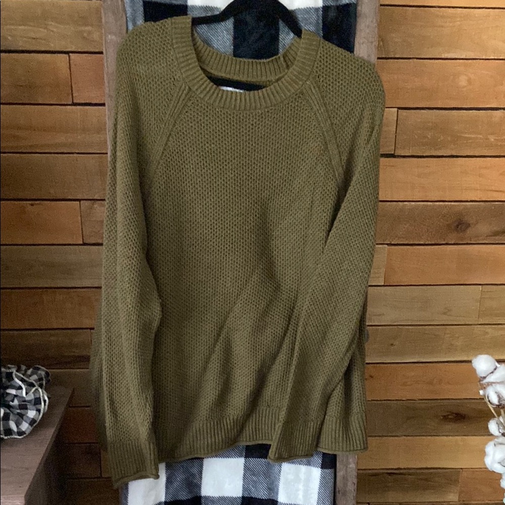 Olive Green Knit Sweater